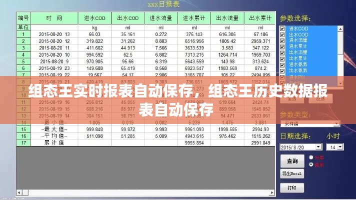 組態(tài)王實(shí)時(shí)報(bào)表自動(dòng)保存，組態(tài)王歷史數(shù)據(jù)報(bào)表自動(dòng)保存 