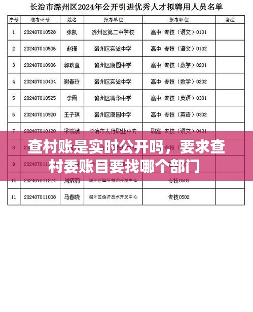 查村賬是實(shí)時(shí)公開嗎，要求查村委賬目要找哪個(gè)部門 