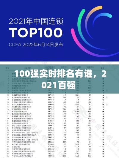 100強(qiáng)實(shí)時(shí)排名有誰，2021百強(qiáng) 