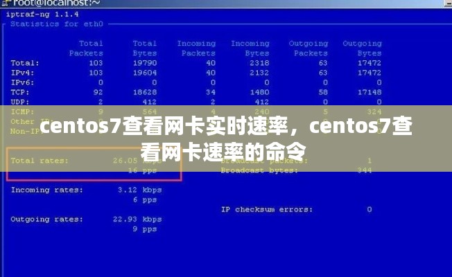 centos7查看網(wǎng)卡實時速率，centos7查看網(wǎng)卡速率的命令 