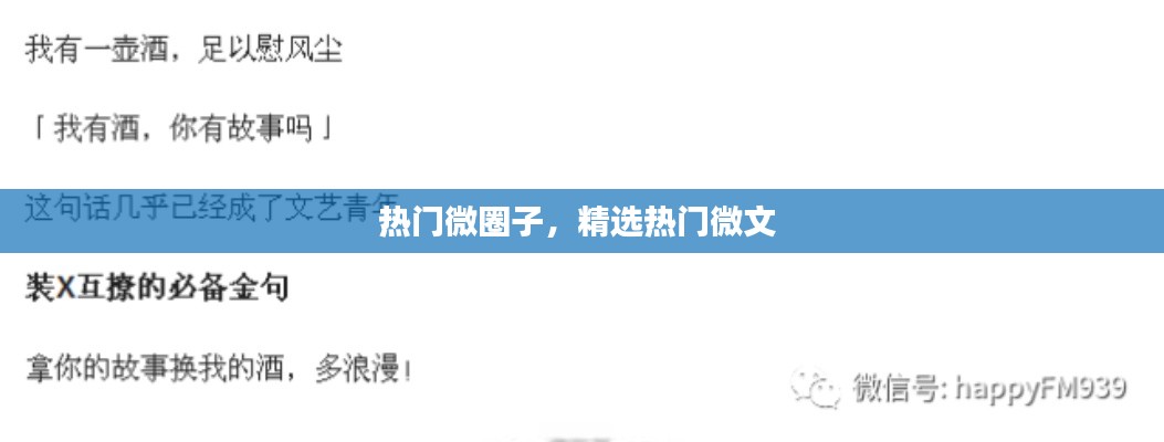 熱門微圈子，精選熱門微文 