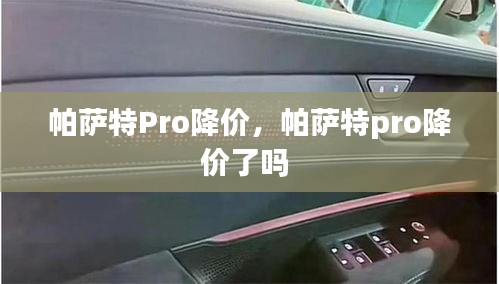 帕薩特Pro降價，帕薩特pro降價了嗎 