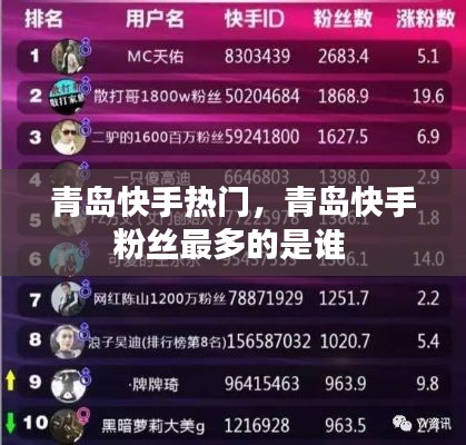 青島快手熱門(mén)，青島快手粉絲最多的是誰(shuí) 