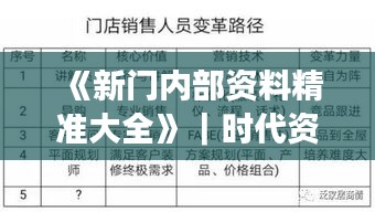 《新門內(nèi)部資料精準大全》｜時代資料解釋落實