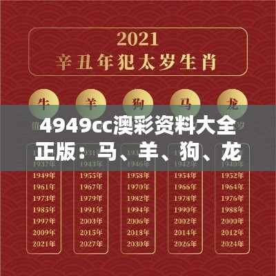 4949cc澳彩資料大全正版：馬、羊、狗、龍，三期必中一期