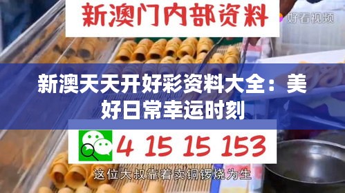 新澳天天開好彩資料大全：美好日常幸運(yùn)時(shí)刻