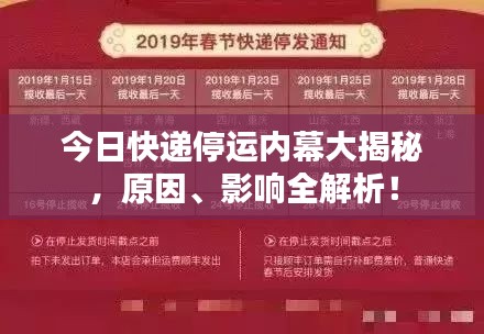 今日快遞停運內(nèi)幕大揭秘，原因、影響全解析！
