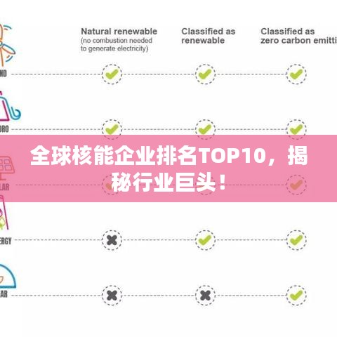 全球核能企業(yè)排名TOP10，揭秘行業(yè)巨頭！