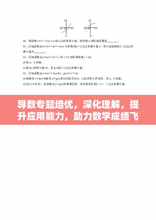 導(dǎo)數(shù)專題培優(yōu)，深化理解，提升應(yīng)用能力，助力數(shù)學(xué)成績飛躍！