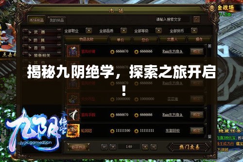揭秘九陰絕學(xué)，探索之旅開啟！