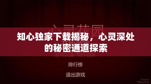 知心獨家下載揭秘，心靈深處的秘密通道探索