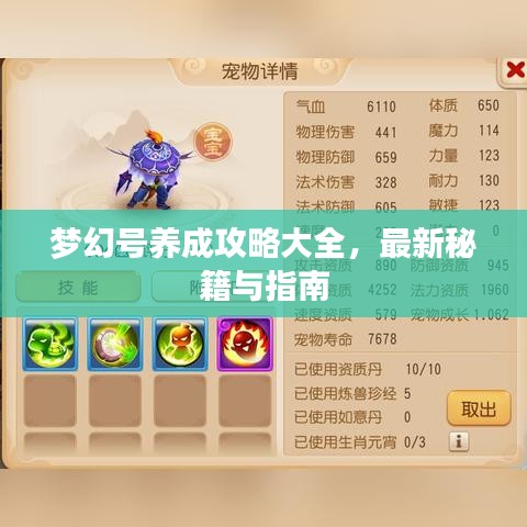 夢(mèng)幻號(hào)養(yǎng)成攻略大全，最新秘籍與指南