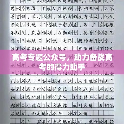 高考專題公眾號，助力備戰(zhàn)高考的得力助手