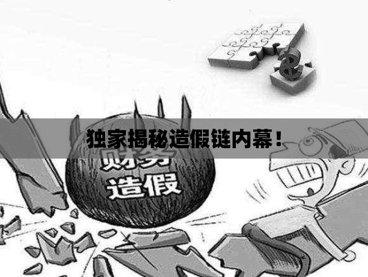 獨家揭秘造假鏈內(nèi)幕！
