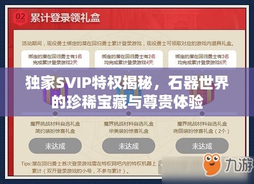 獨(dú)家SVIP特權(quán)揭秘，石器世界的珍稀寶藏與尊貴體驗(yàn)