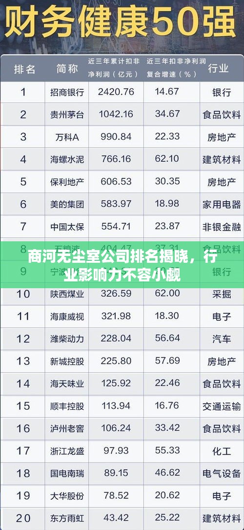 商河無塵室公司排名揭曉，行業(yè)影響力不容小覷