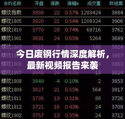 今日廢鋼行情深度解析，最新視頻報告來襲