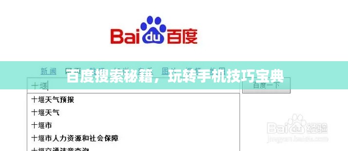 百度搜索秘籍，玩轉(zhuǎn)手機(jī)技巧寶典