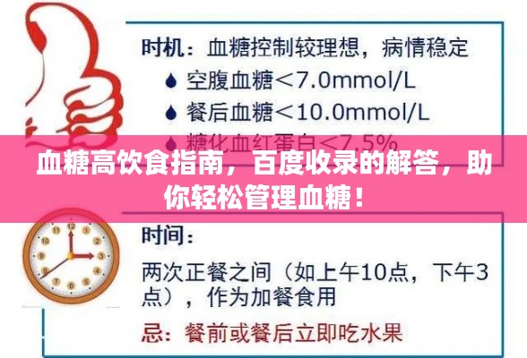 血糖高飲食指南，百度收錄的解答，助你輕松管理血糖！