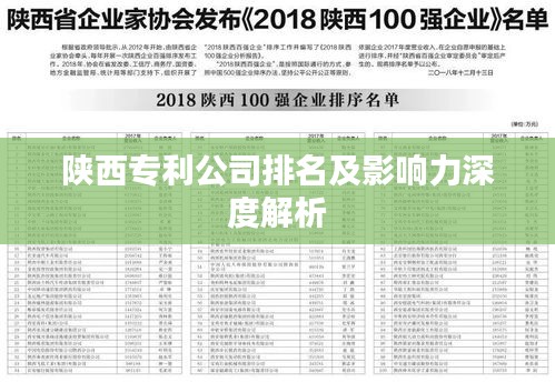 陜西專(zhuān)利公司排名及影響力深度解析