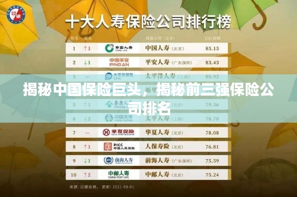 揭秘中國(guó)保險(xiǎn)巨頭，揭秘前三強(qiáng)保險(xiǎn)公司排名