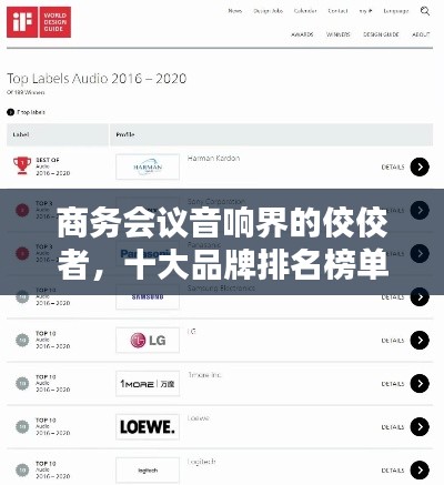 商務(wù)會(huì)議音響界的佼佼者，十大品牌排名榜單揭曉！