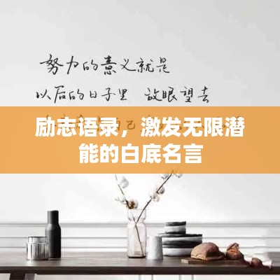 勵志語錄，激發(fā)無限潛能的白底名言