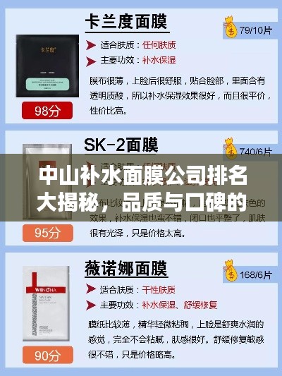 中山補水面膜公司排名大揭秘，品質(zhì)與口碑的雙重考量！