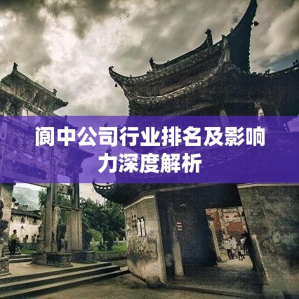 閬中公司行業(yè)排名及影響力深度解析